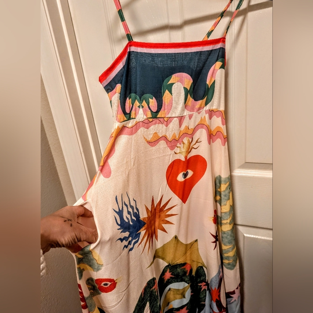 Colorful Abstract Patterned Scarf - Picture 2 of 5